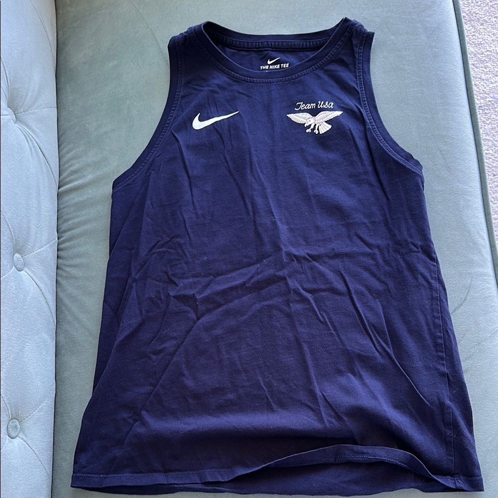 Nike Team USA Navy Tank Top size small